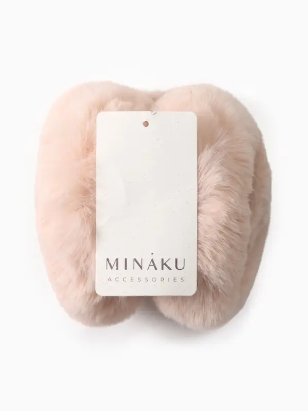 Меховые наушники MINAKU складные, цв.бежевый р-р 54-58 Меховые наушники MINAKU складные, цв.бежевый р-р 54-58