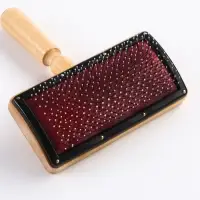 Щётка - пуходёрка &laquo;Премиум&raquo;, основание 120&times;60 мм, широкая с каплями, дерево