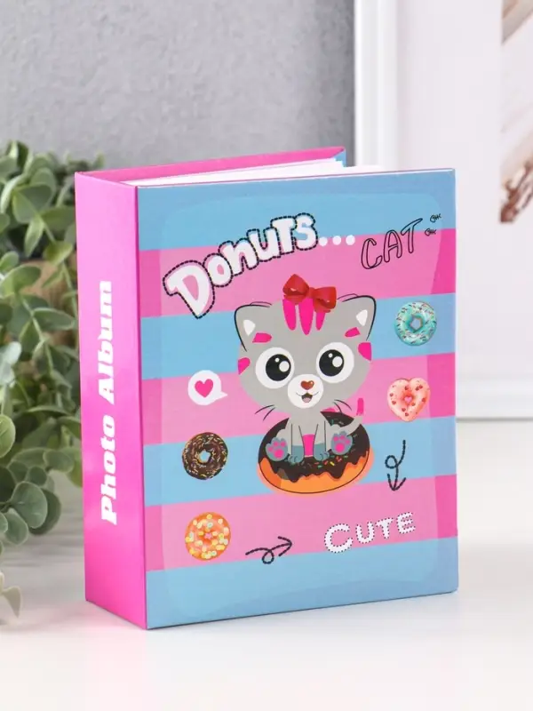 Фотоальбом 100 фото Фотоальбом 100 фото "Котик" 10X15см, ПП карм.