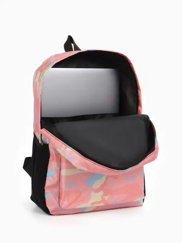 Рюкзак школьный для девочки, 3 кармана, 30&times;13&times;42 см, розовый