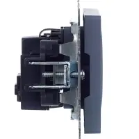 BRITE Розетка с заземлением с защитными шторками 16А РС14-1-0-БрМ маренго