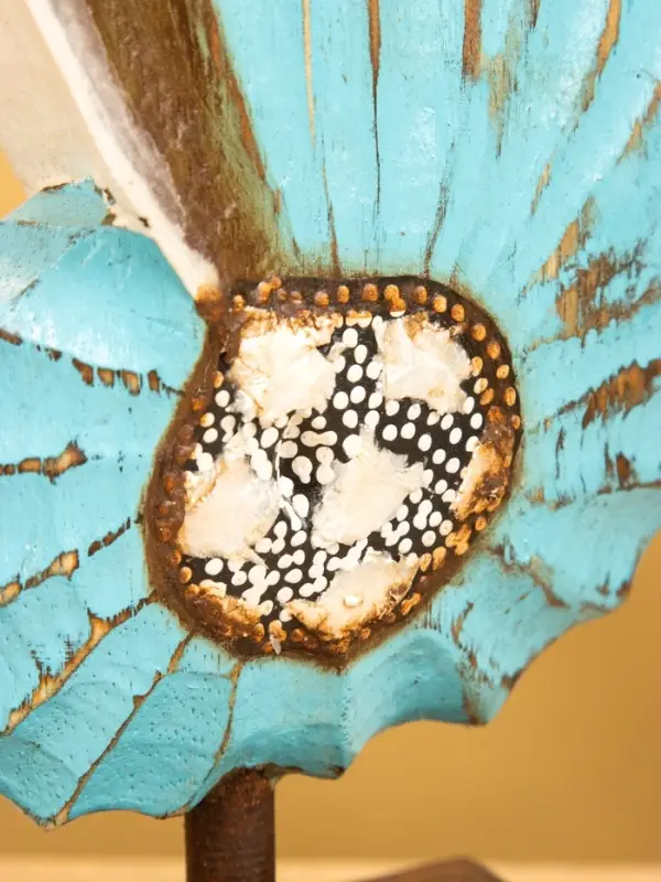 Набор сувенирный "Раковины" дерево (h - 35.30 и 25 см), цв. голубой