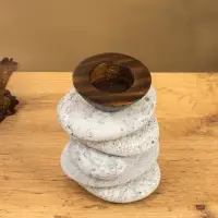 Подсвечник "Каменная башня" камень 10х10х13 см, цв. серый