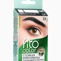 Крем-краска стойкая для бровей и ресниц Fito color, графит 2.0, 2&times;2 мл