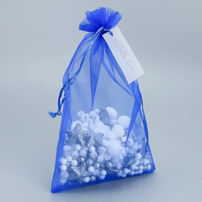 Мешочек подарочный органза синий «Поздравляю», с шильдиком, 20 х 30 см +/- 1.5 см Мешочек подарочный органза синий «Поздравляю», с шильдиком, 20 х 30 см +/- 1.5 см