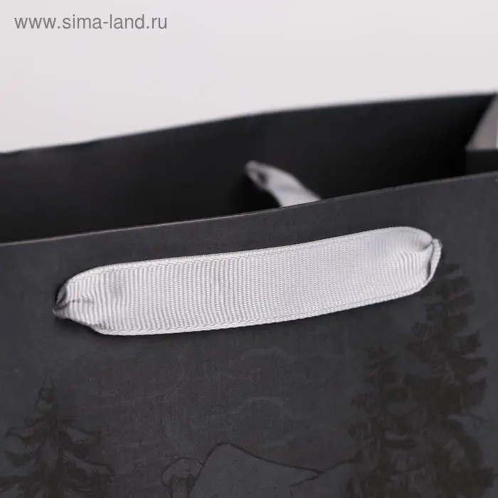 Пакет подарочный новогодний ламинированный «Лесная опушка», MS 23 х 18 х 10 см