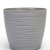 Горшок для цветов с поддоном &laquo;Дюна&raquo;, 5.5 л, пластиковый, серый