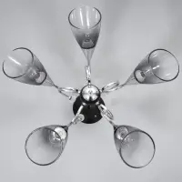 Светильник потолочный BayerLux &laquo;Марианна&raquo;, люстра 5хЕ27, 40 Вт, чёрный, 69&times;69&times;32.5 см