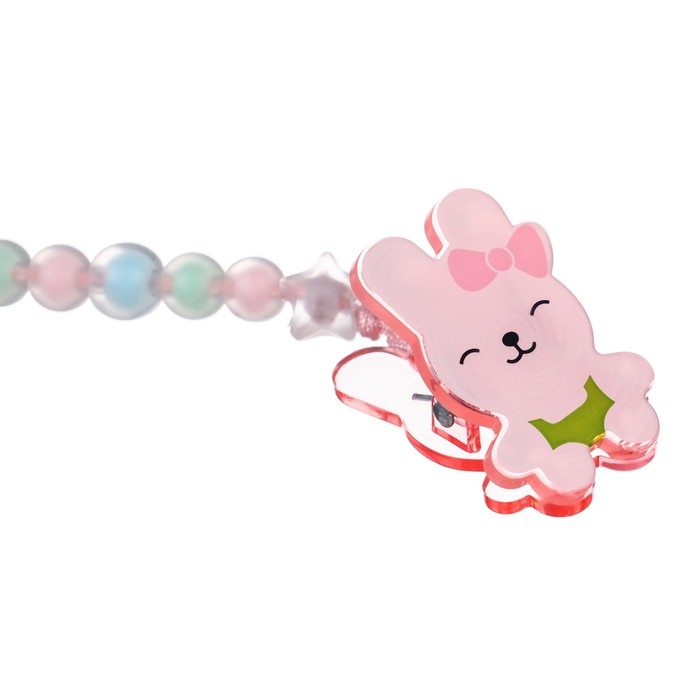 Держатель для соски - пустышки M&B «Зайка», розовый Держатель для соски - пустышки M&B «Зайка», розовый