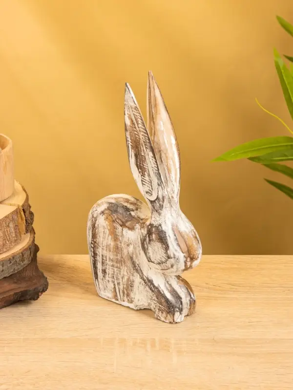 Набор сувенирный "Зайцы" дерево, h - 25,20 и 15 см