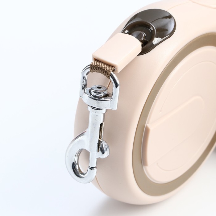 Рулетка с системой эффективного скручивания поводка, 5 м, до 20 кг, бежево-зелёная Рулетка с системой эффективного скручивания поводка, 5 м, до 20 кг, бежево-зелёная