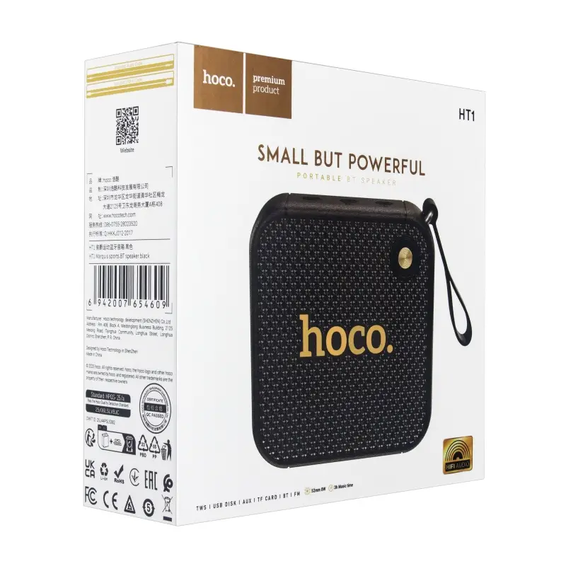 Портативная акустика Bluetooth HT1 HOCO черная