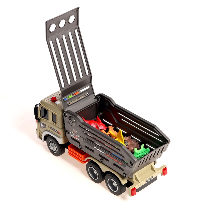 Грузовик «Дино», 1:16, инерция, световые и звуковые эффекты Грузовик «Дино», 1:16, инерция, световые и звуковые эффекты