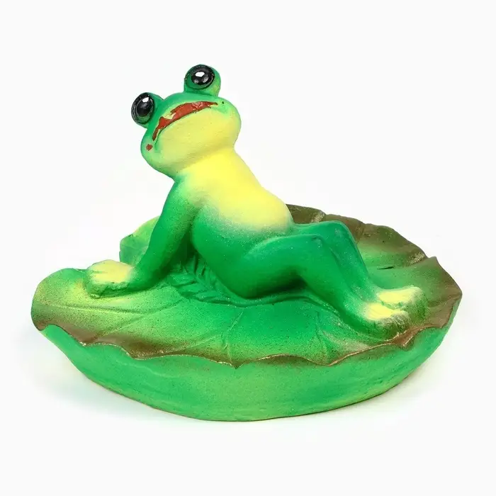 Садовая фигура из полистоуна &laquo;Лягушка загорает&raquo;, 13.5&times;12.5&times;9.5 см