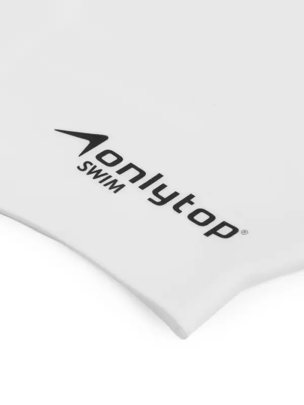 Шапочка для плавания взрослая ONLYTOP, силиконовая, 46 г, обхват 54-60 см, белая