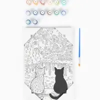 Картина по номерам &laquo;Два кота&raquo;, 20&times;30 см