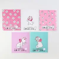 Тетрадь в линейку 12 листов, 5 видов МИКС, обложка мелованный картон, &laquo;Коты аристократы&raquo;