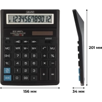 Калькулятор настольный Attache SDC-888TII 12-разрядный черный 201х156х34мм