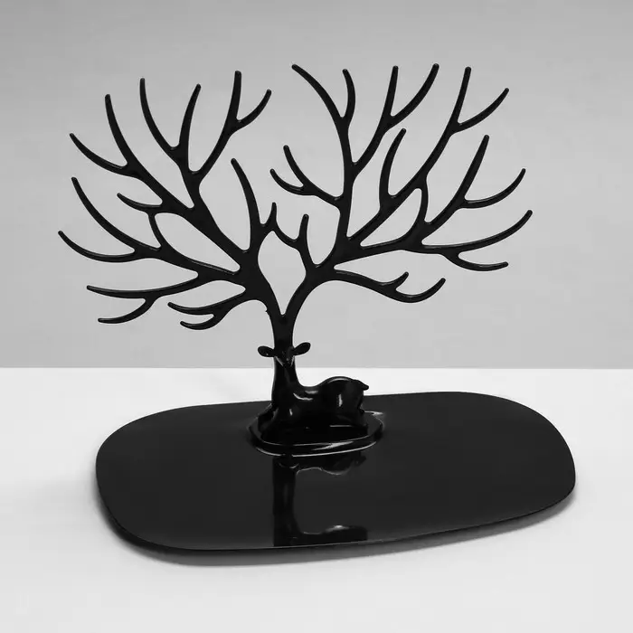 Подставка универсальная &laquo;Олень ветвистый&raquo;,17.1&times;10.2&times;15 см, прямоугольное основание, чёрная