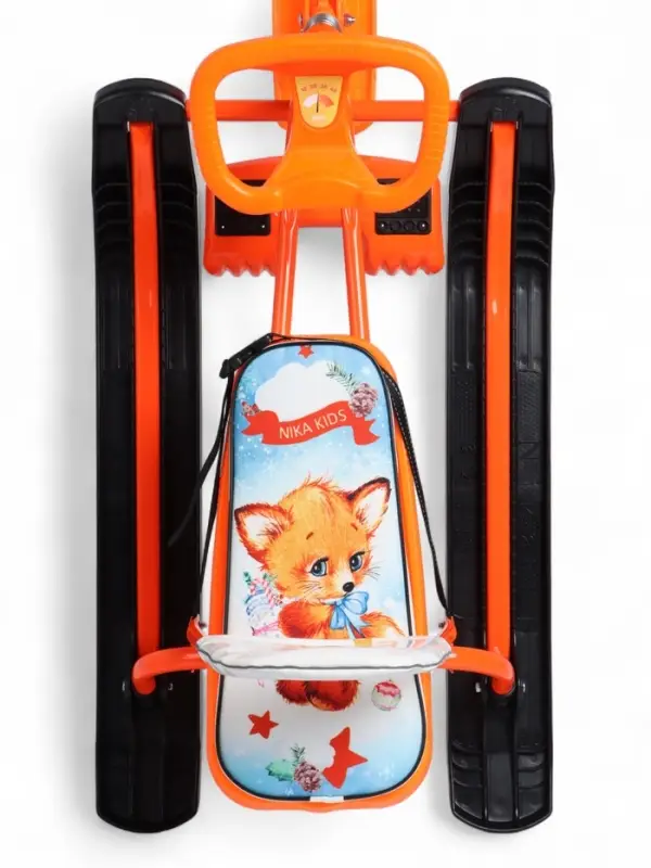 Снегокат «Тимка спорт 4-1», со спинкой, оранжевый, ТС4-1/Л2 Nika