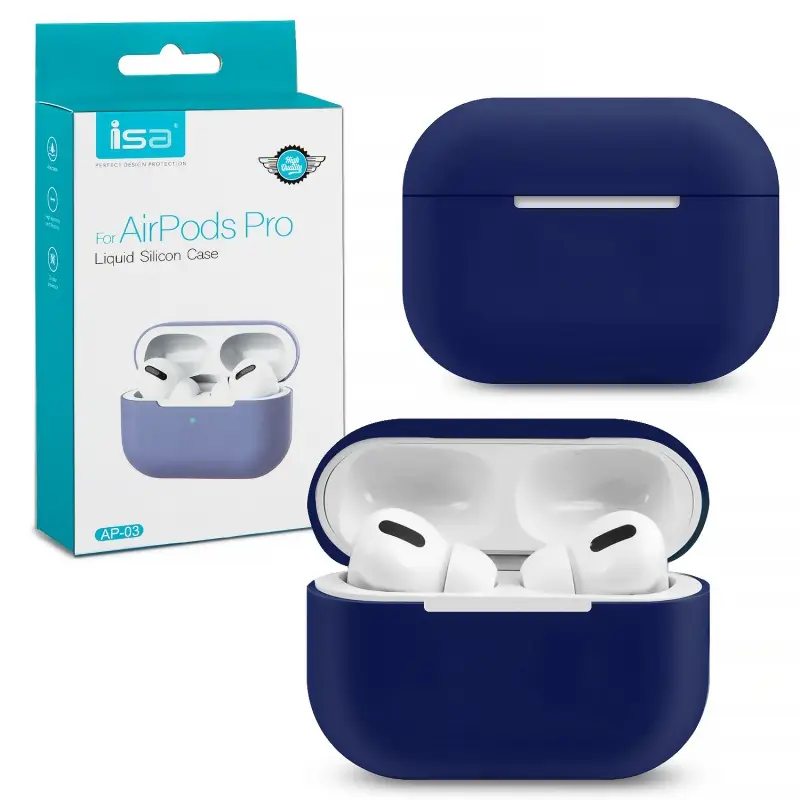 Чехол для AirPods Pro Silicone Case ISA Midnight Blue