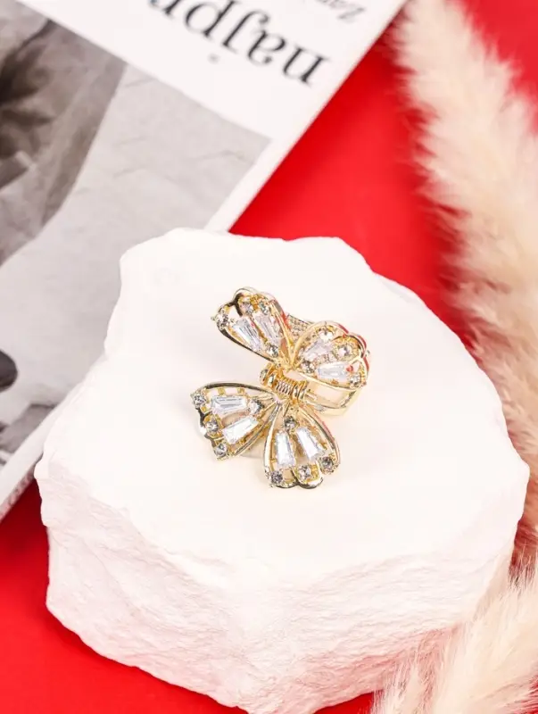 Крабик для волос &laquo;Доротеа&raquo;, бабочка элит, 3.5 см, золотистый