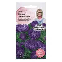 Семена цветов Астра "Миледи темно-синяя", 0,1 г