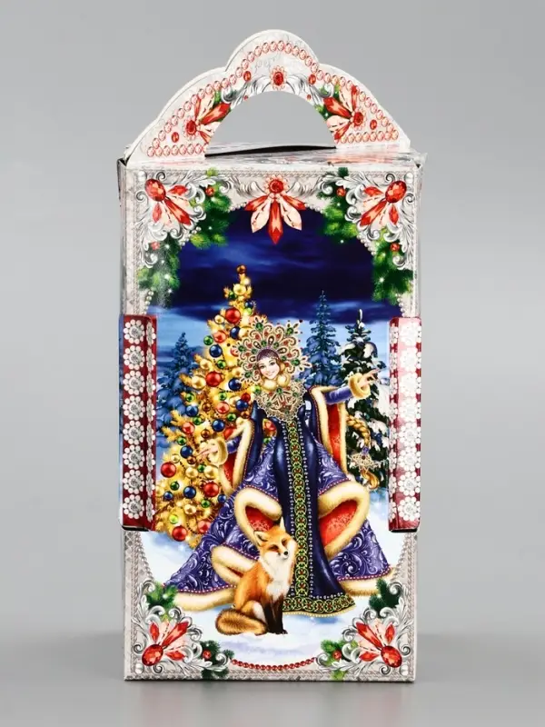 Подарочная новогодняя коробка «Чудесный», для сладких подарков, 10.6×10.6×18.8 см Подарочная новогодняя коробка «Чудесный», для сладких подарков, 10.6×10.6×18.8 см