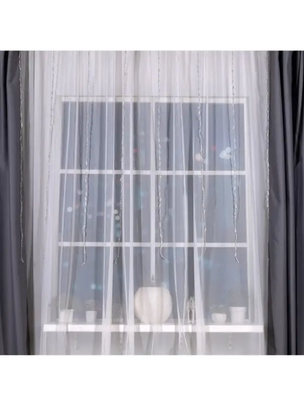 Гирлянда &laquo;Водопад&raquo; 2&times;1.5 м, IP20, прозрачная нить, 400 LED, свечение белое, 8 режимов, 220 В