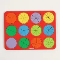 Рамка - вкладыш WoodLand Toys &laquo;Круги&raquo;, дроби, 12 шт., 1 уровень, МИКС