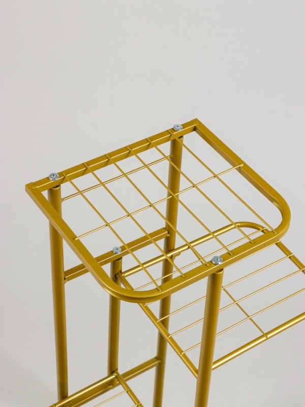 Подставка для цветов Greengo, 4 полки, 43 × 22 × 82 см, напольная, металл, цвет золотой Подставка для цветов Greengo, 4 полки, 43 × 22 × 82 см, напольная, металл, цвет золотой
