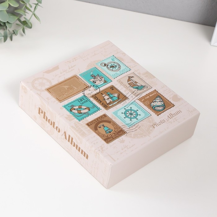 Фотоальбом на 40 фото 13х18 см Фотоальбом на 40 фото 13х18 см "Морская почта" в коробке МИКС 5х19х20,5 см
