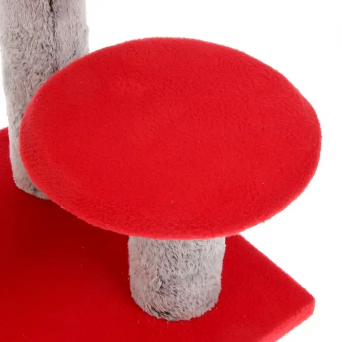 Когтеточка &laquo;Столбик&raquo;, 43&times;36&times;31 см, с двумя грибами, джут, МИКС