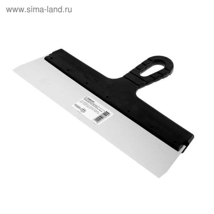 Шпатель фасадный ЛОМ, 350 мм, нержавеющая сталь, пластиковая рукоятка Шпатель фасадный ЛОМ, 350 мм, нержавеющая сталь, пластиковая рукоятка