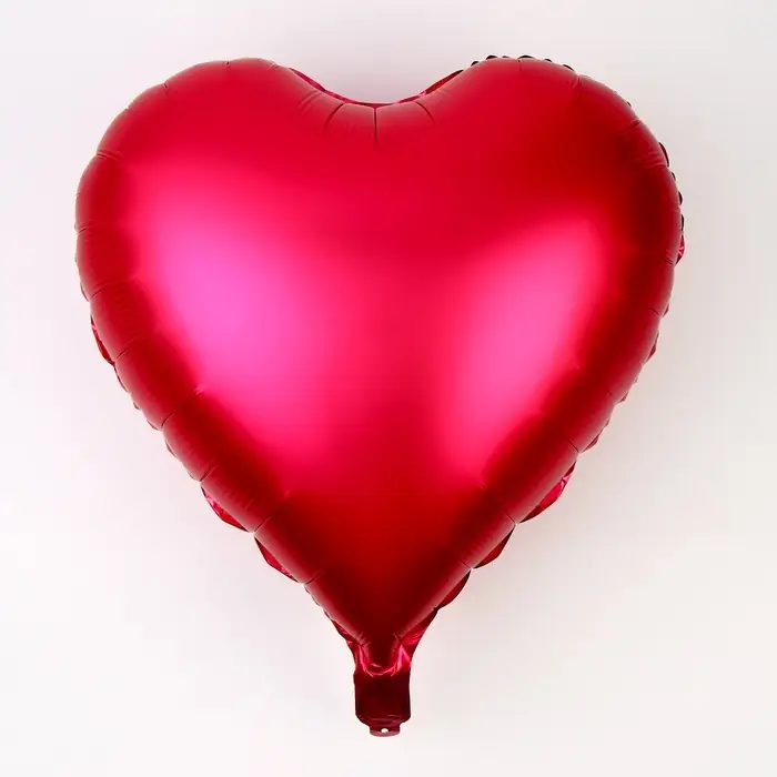Шар воздушный фольгированный 18" «Сердце», с клапаном, матовый, цвет фуксия
