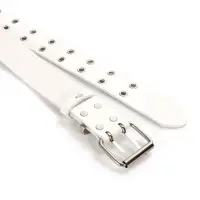 Ремень женский, 3.5&times;105 см, с люверсами, пряжка металл, белый