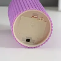 Светодиодная свеча, ночник LED RISALUX &laquo;Уют&raquo;, 3&times;ААА, сиреневый, 7.5&times;7.5&times;12.5 см