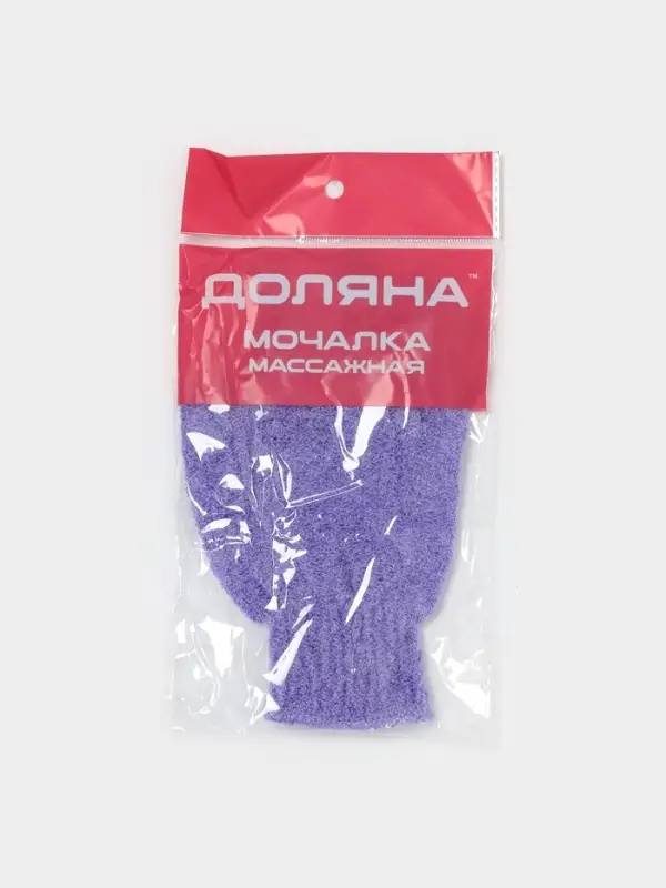 Мочалка - перчатка массажная Доляна, 14&times;18 см, однотонная, МИКС