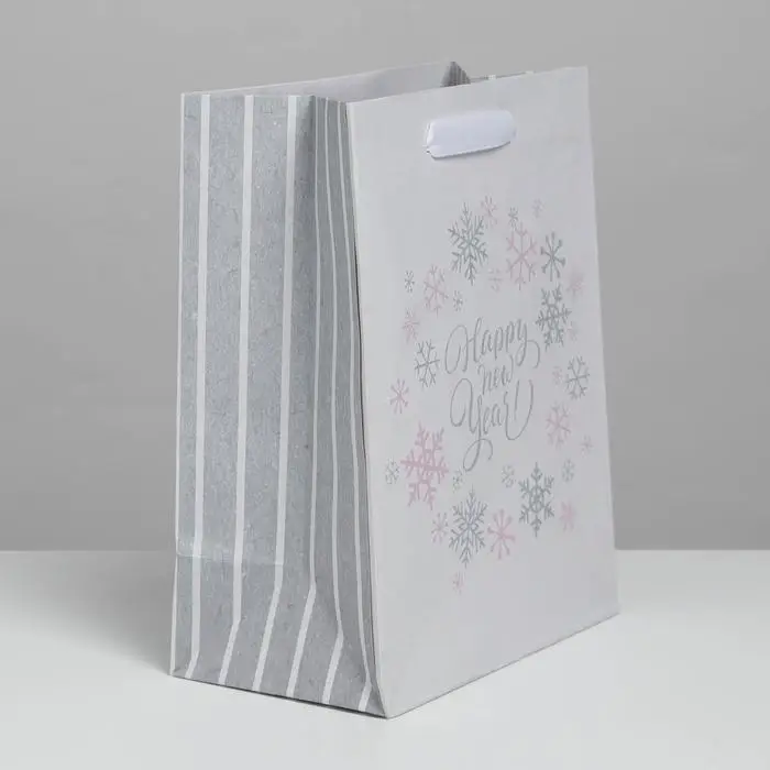 Пакет подарочный новогодний крафтовый «Happy new year!», 12 х 15 х 5.5 см Пакет подарочный новогодний крафтовый «Happy new year!», 12 х 15 х 5.5 см