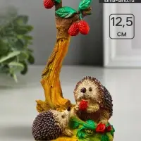 Фигурка полистоун &laquo;Ёжики под малиновым деревом&raquo;, 12.5&times;6.3&times;4.3 см