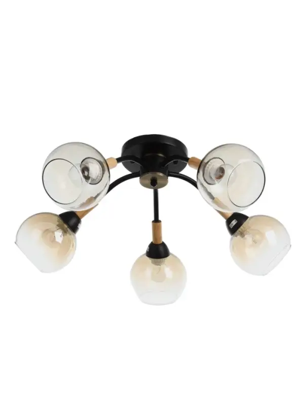 Люстра потолочная BayerLux &laquo;Гундер&raquo;, 5хЕ27, 40 Вт, черный, 57&times;57&times;25 см