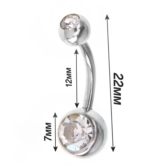 Пирсинг в пупок «Банан», L=2.2 см, белый в серебре, фасовка 20 шт. Пирсинг в пупок «Банан», L=2.2 см, белый в серебре, фасовка 20 шт.