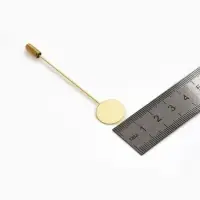 Основа &laquo;Брошь-игла&raquo; L= 7.2 см, площадка 1.5 см (набор 5 шт.), цвет золото