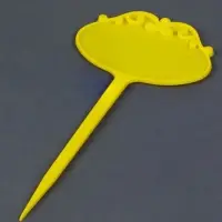 Таблички садовые для маркировки, фигурные, 15 см, набор 20 шт., пластик, жёлтые, Greengo