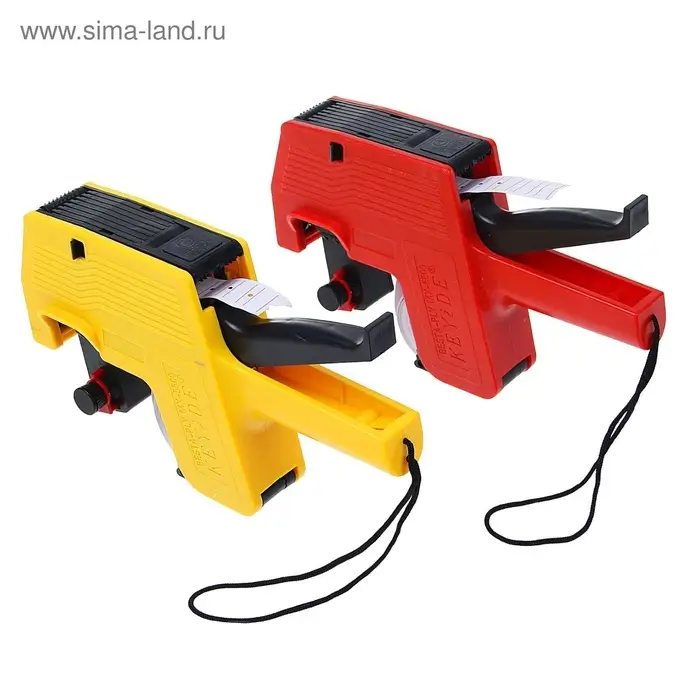 Этикет-пистолет 1-строчный (цифры, знаки), 8 символов, 21&times;12 мм, прямоугольный