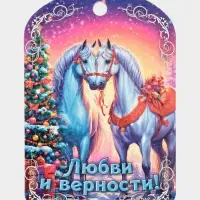 Доска разделочная сувенирная Дарим Красиво «Символ года. Любви и верности!», дерево, 27.5×19.5×0.5 см, разноцветная