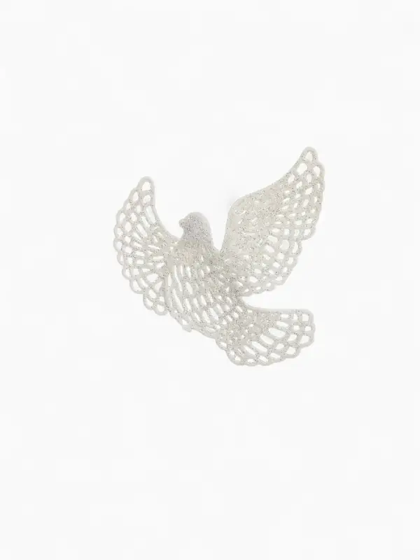 Ёлочные игрушки 3 шт. &laquo;Зимнее волшебство. Белая голубка&raquo; пластик, 10&times;11 см