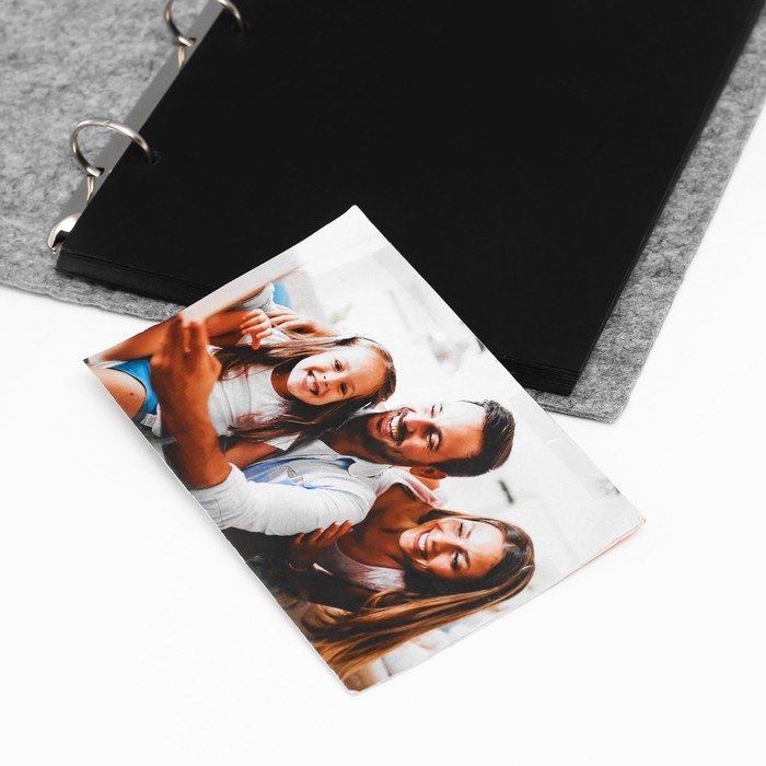 Фотоальбом войлок 30 листов Фотоальбом войлок 30 листов "Сердечко" 24,5х20 см