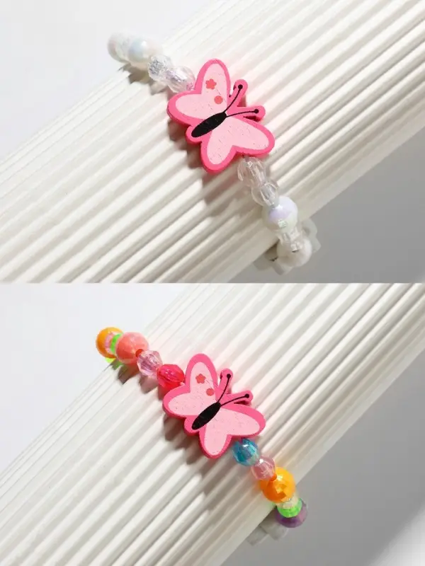 Браслет детский &laquo;Выбражулька. Бабочка с цветочком&raquo;, d=5 см, МИКС