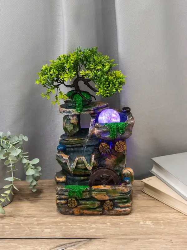 Фонтан Фонтан "Деревце на скале" 32х15х13 см (с подсветкой)